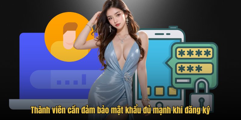 Thành viên cần đảm bảo mật khẩu đủ mạnh khi đăng ký